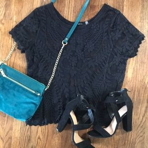Black lace top